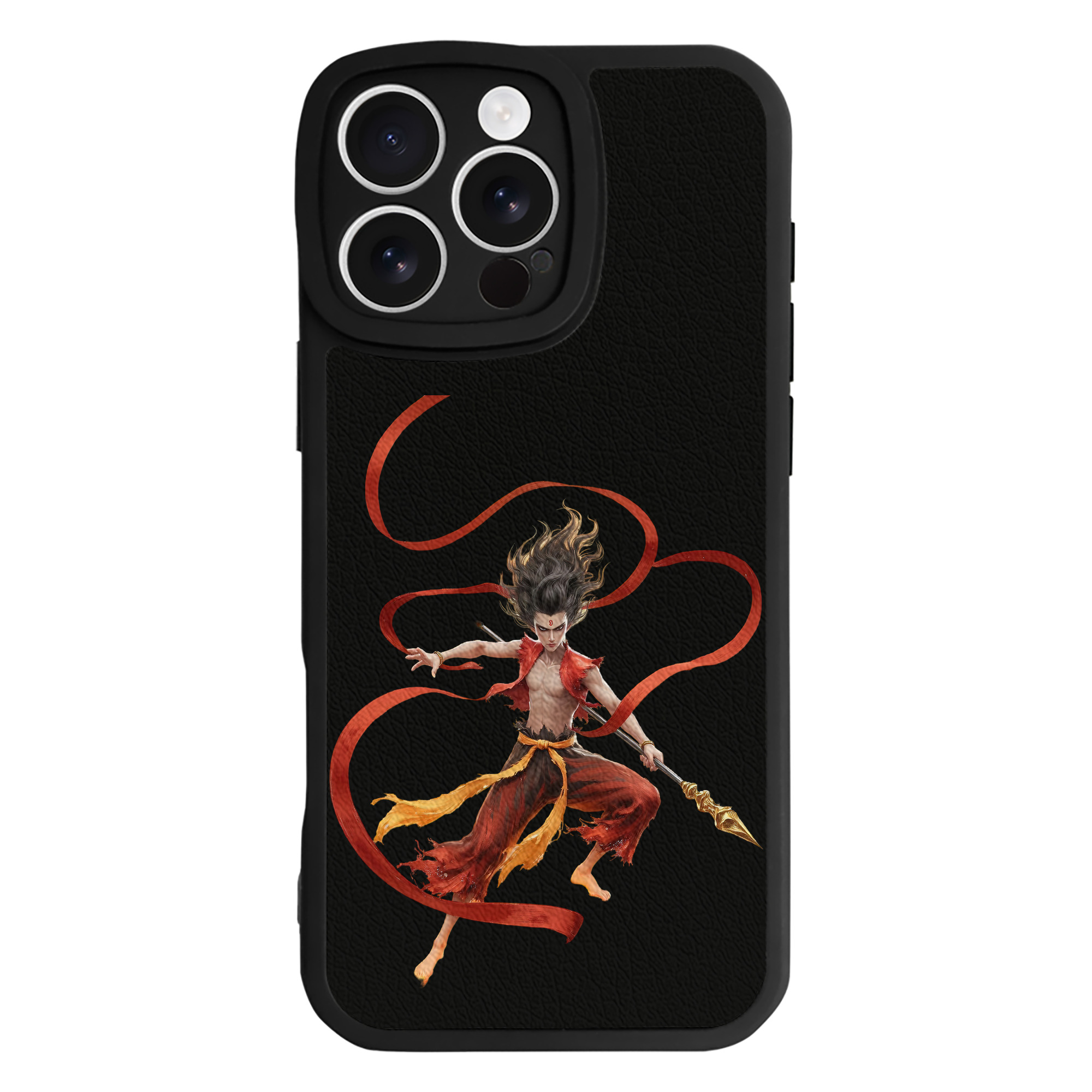 （画像用） Ne Zha 2 ナタ 魔童の大暴れ 【iPhone 16シリーズ対応】シリコンスマホケース（レザー調） 材質：シリコン